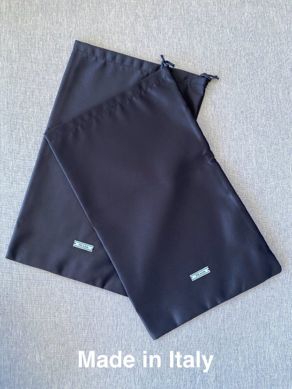 NWOT 🇮🇹 Authentic PRADA | Satin Drawstring Dust Bags Storage Décor - Set of 2